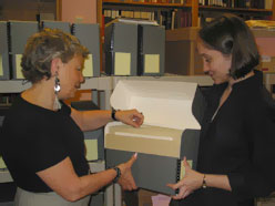 Ellen Moore, AIUSA staff liaison with Columbia University and Catherine Carson is the new archivist for CHRDR who is currently working on the AIUSA Archives.